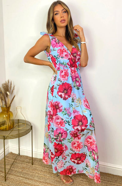 Chic and stylish summer floral maxi dress - Angelic Belle